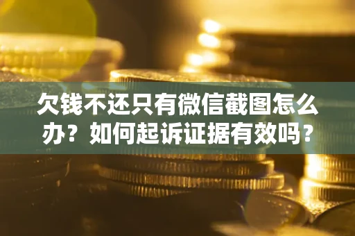 济南欠钱不还只有微信截图怎么办？如何起诉证据有效吗？