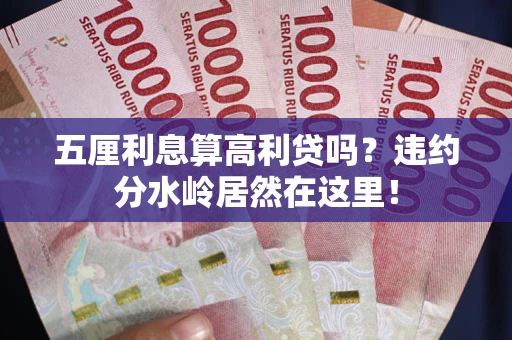 济南五厘利息算高利贷吗？违约分水岭居然在这里！